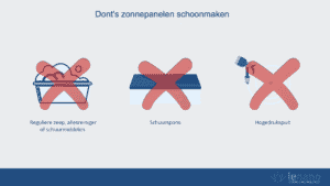 dont's zonnepanelen schoonmaken